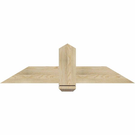 Ekena Millwork Eugene Rough Sawn Timber Gable Bracket, Douglas Fir, 48"W x 14"H x 4"D x 6"F, 7/12 Pitch GBW048X14X0406EUG00RDF